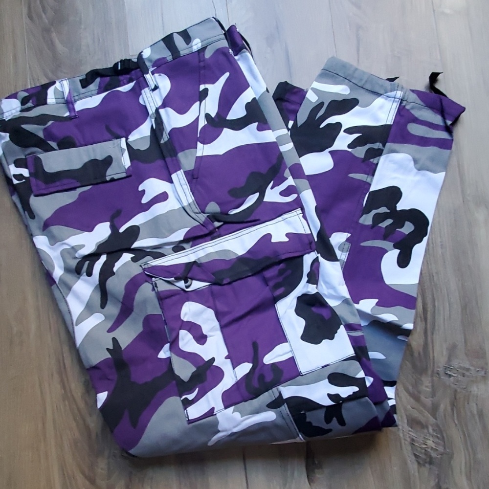 Men's camo cargo Paratrooper battle pants